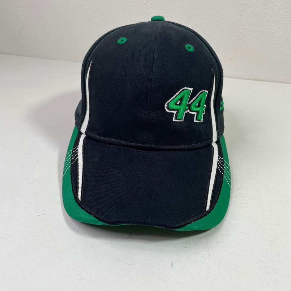 Zachry Group Racing Hat 44 Black Green White Flex Fit Cap Mens SM Cotton Spandex